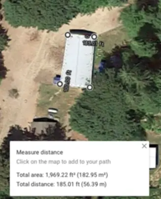 Calculating Roof Area on Google Maps