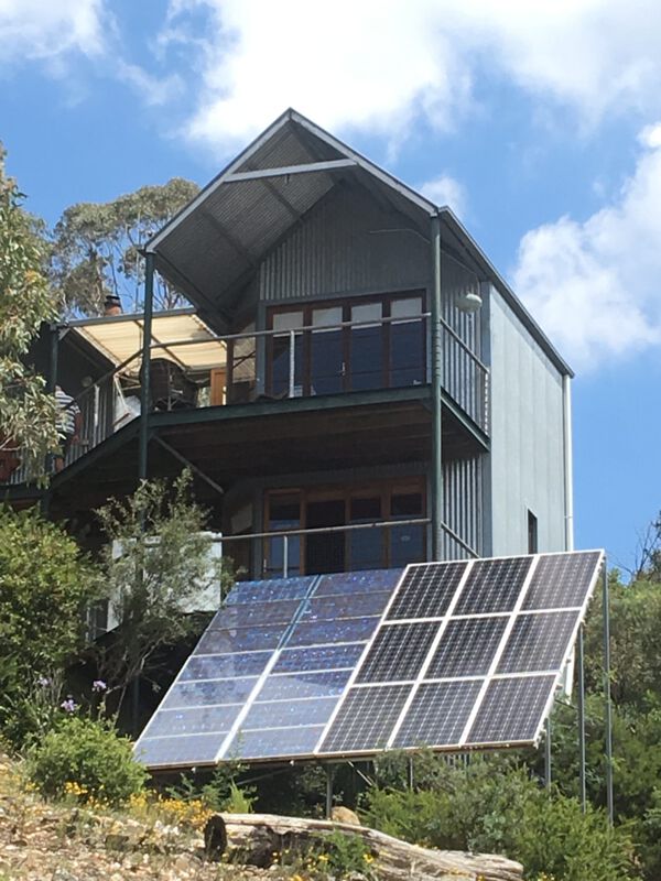 Off Grid Home with Solar Panels