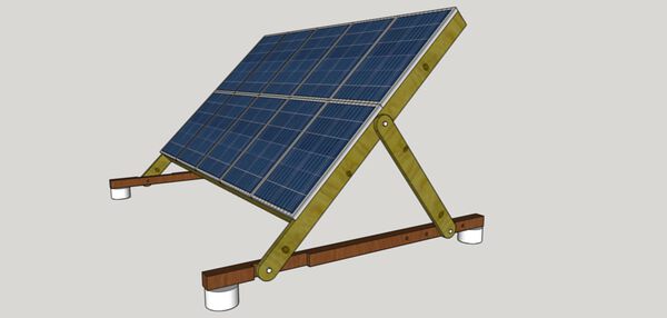 DIY Manual Tilt Tracking Solar Panel Rack Design